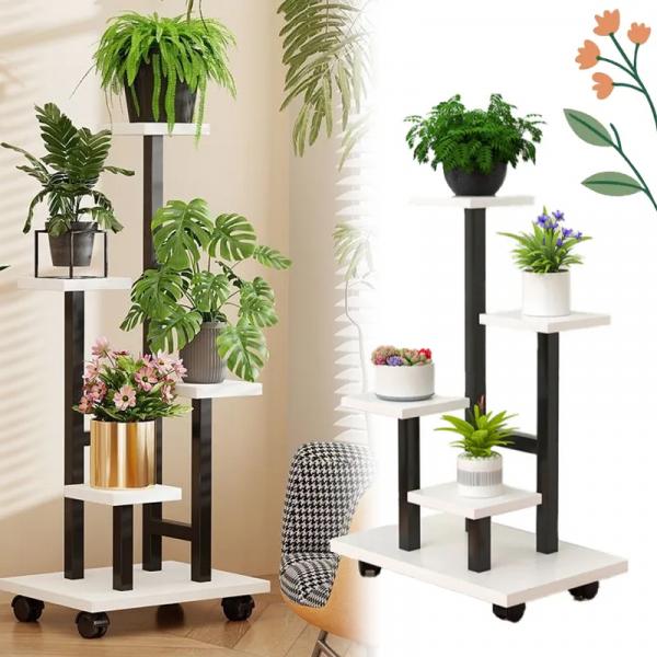 BloomNest™ 4-tier mobile plant stand