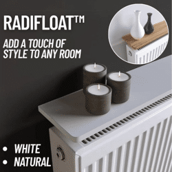 RadiFloat™ Floating Radiator Shelf - 2 different sizes and colors (natural-oak or white-oak)
