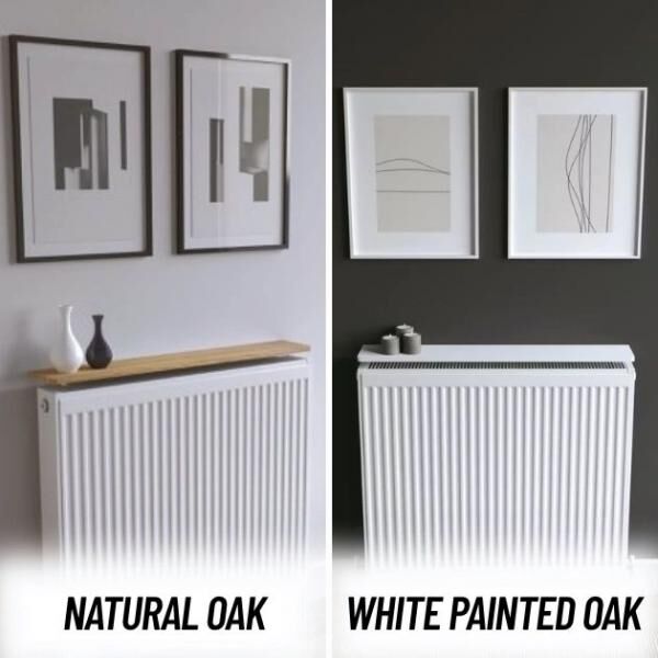 RadiFloat™ Floating Radiator Shelf - 2 different sizes and colors (natural-oak or white-oak)