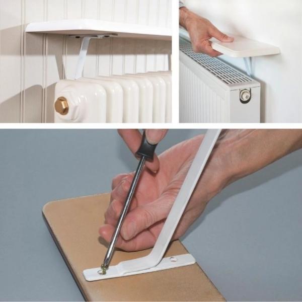 RadiFloat™ Floating Radiator Shelf - 2 different sizes and colors (natural-oak or white-oak)