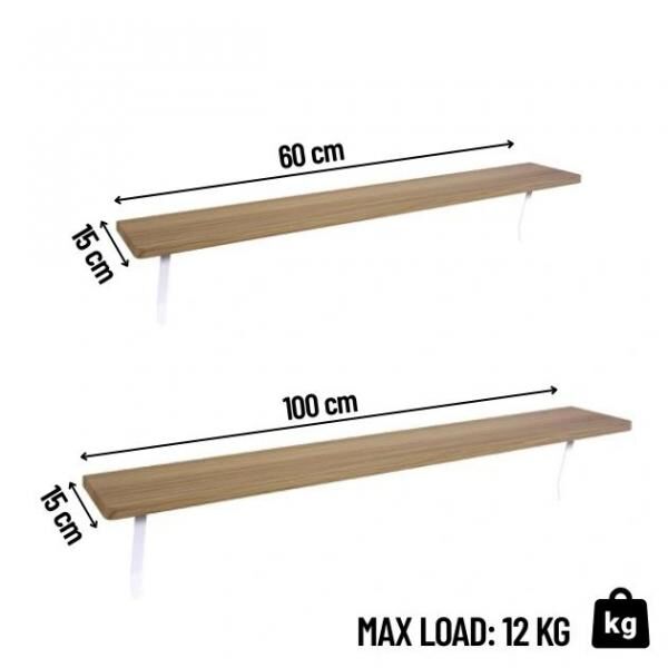 RadiFloat™ Floating Radiator Shelf - 2 different sizes and colors (natural-oak or white-oak)