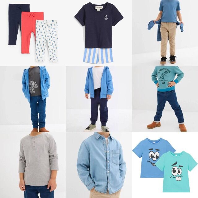 Ab 3,00 € – Kinderbekleidungs-Mix, Kategorie A, Neuware von bekannten Marken, Größen von Babys bis Teenagern, sofort lieferbar