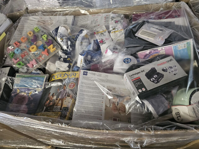 25 Mischpaletten von einer bekannten Supermarktkette aus dem Bereich Haushaltsartikel usw 