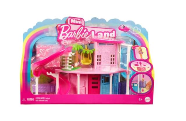 Barbie Mini BarbieLand House CDU 4 – Pink Slide & Egg Chair – Mattel – A-Ware