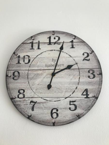 Isabel Iven Designer Wanduhr Vintage aus MDF-Holz