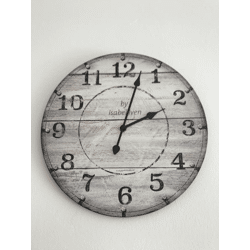 Isabel Iven Designer Wanduhr Vintage aus MDF-Holz