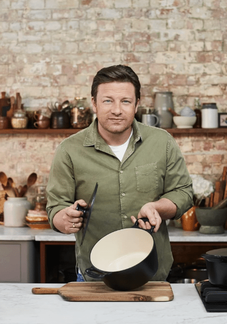 Jamie Oliver by Tefal Cocotte 24 cm – Gusseisen – Emaillebeschichtet – Für alle Herdarten – A-Ware