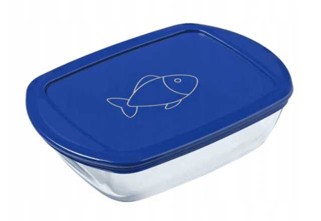 Pyrex rectangular casserole dish with plastic lid 23×15 cm - 1.2 L - A-grade