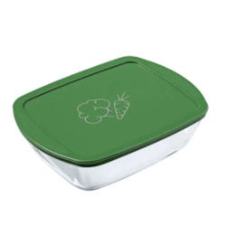 Pyrex rectangular casserole dish with plastic lid 28×20 cm - 2.5 L - A-grade