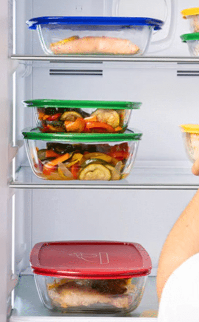 Pyrex Rechteckige Auflaufform mit Plastikdeckel 28×20 cm – 2,5 L – A-Ware