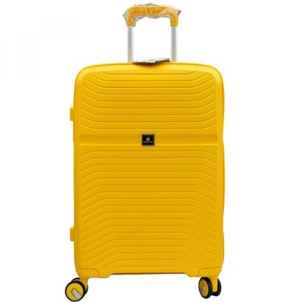 Suitcase set polypropylene (yellow) - Small / Medium / Large