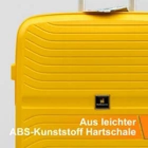 Suitcase set polypropylene (yellow) - Small / Medium / Large