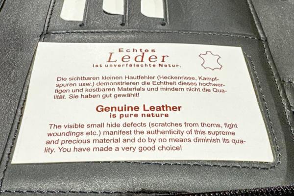 Hochwertige EUROSTYLE Schreibmappe A4 aus echtem Rindleder UVP 89,99€, bedruckt