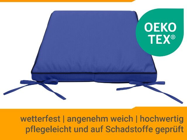Outdoor Sitzkissen Stuhlkissen Gastro 40x40x4cm