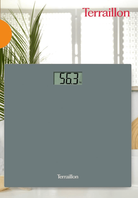 Moulinex / Terraillon TX1500 – Digitale Personenwaage Blau – 150kg, Glasfläche – A-Ware
