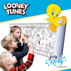 Jolly Rolly Printed Banner Roll Looney Tunes