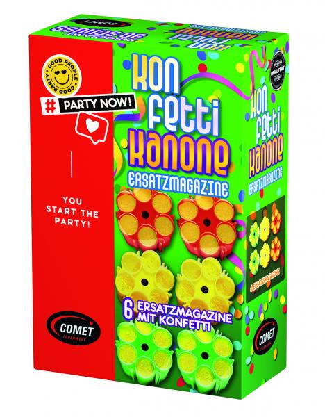 Munition für Konfettipistole 6 x 6 Schuss Party