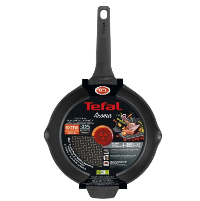 Tefal – 26 cm Grillpfanne Aroma Noir – fonte alu, Antihaft, Induktion – A-Ware