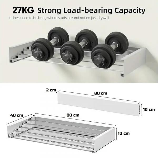 Zusammenklappbarer Wäscheständer DryPRO™ für die Wandmontage (schwarz)