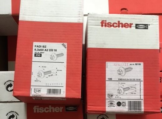 1 Palette Fischer Fassadenschrauben Edelstahl A2, Palette 2