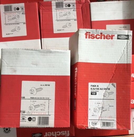 1 Palette Fischer Fassadenschrauben Edelstahl A2, Palette 3