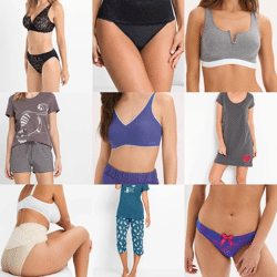 ab 1,50 € Damen Unterwäsche Mix: BHs, Tops, Slips, Strings, Shorts, Pyjamas, Badeanzüge aus deutschen Katalogen, Größen XS–XXXL, sofort lief