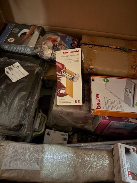 ab 350 € MIX Paletten von deutschen Marktplätzen mit Haushaltsgeräten, Haushaltswaren, Möbeln, Kinderartikeln und mehr, Kategorie A/B/C, sof