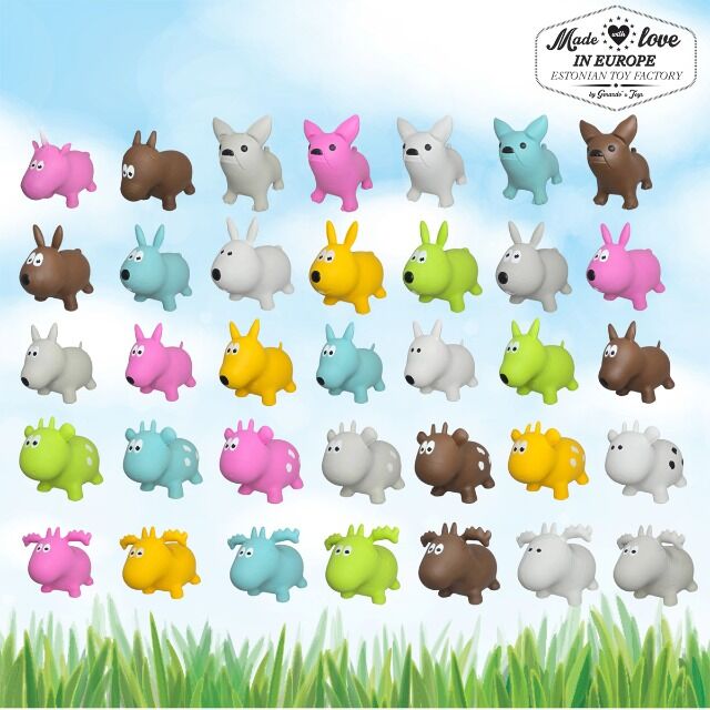 Mixed pallet - 120 pcs European-made Hopping Animals