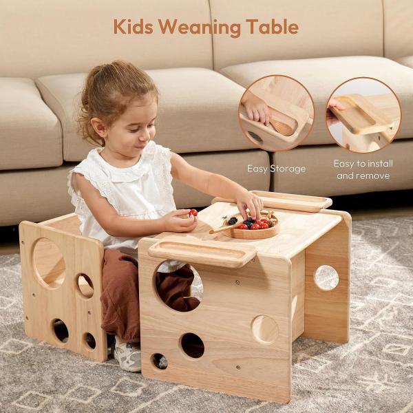 MonteKiddo™ Holztisch-Set für Kleinkinder