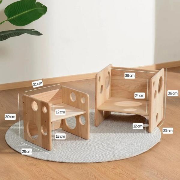 MonteKiddo™ Holztisch-Set für Kleinkinder