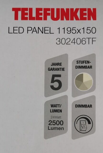 LED Panel Deckenleuchte Telefunken 302406TF Di