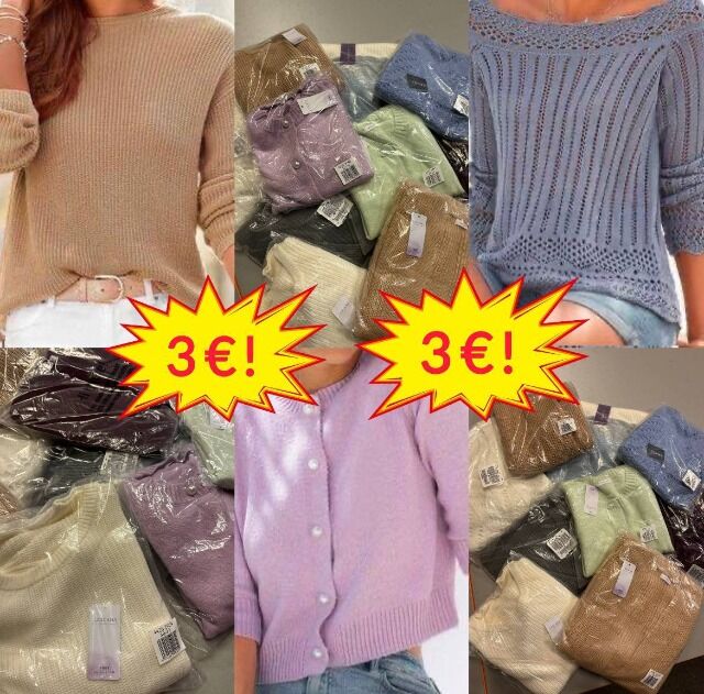3,00 € / Stk. Damenpullover Mix A, neue Markenware aus Deutschland, Größen S–XXL, Herbst Winter Frühling, sofort lieferbar