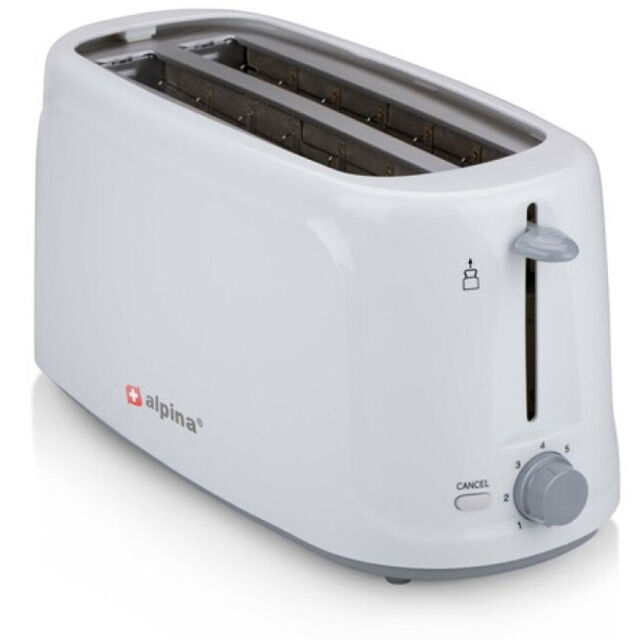 ALPINA Toaster 1250 bis 1450 W 7-Stufen Weiß
