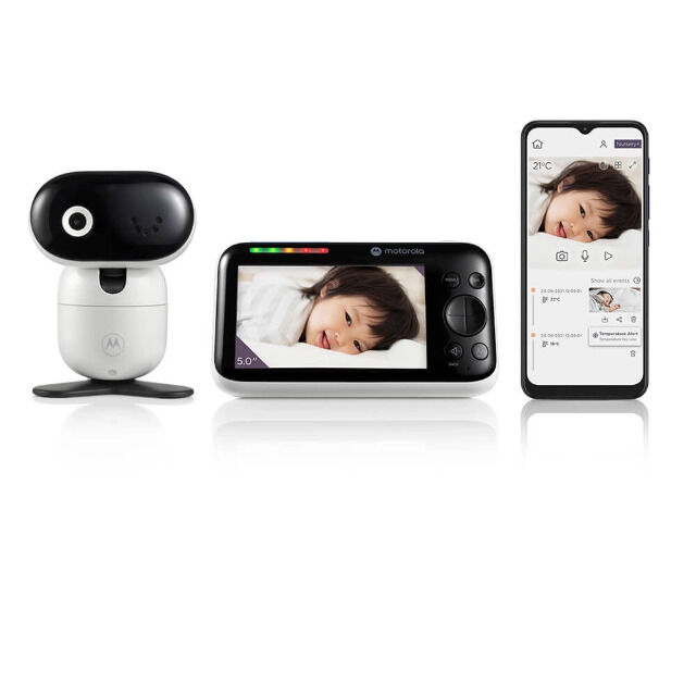 Motorola PIP 1610 Video-Babyphone mit Kamera WLAN 2.4GHz Smartphone-APP