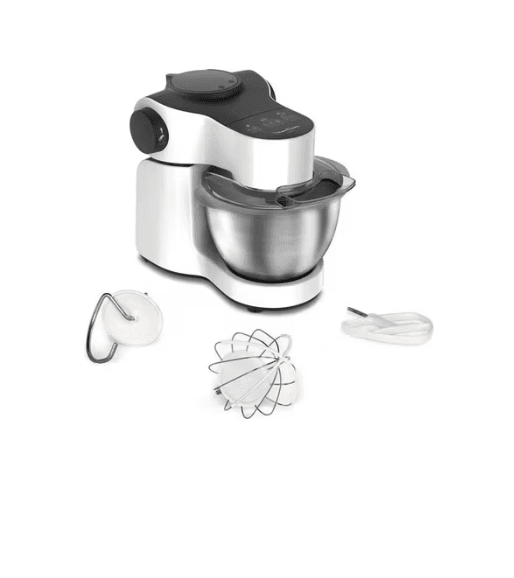 Moulinex QA310110 Wizzo Blanc – Küchenmaschine – 4 L Edelstahlschüssel – 700 W – Teig, Creme & Mix – A-Ware