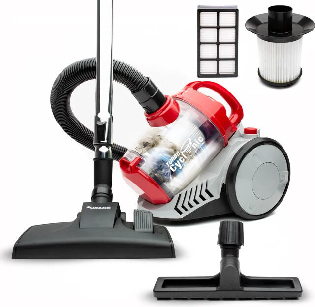 TurboTronic CV07 - Zyklon-Staubsauger - Rot/Silber