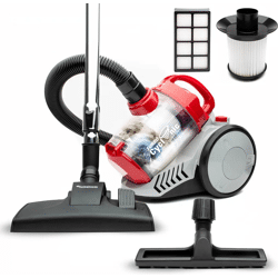 TurboTronic CV07 - Zyklon-Staubsauger - Rot/Silber