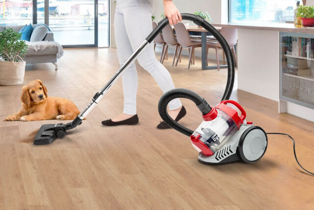 TurboTronic CV07 - Zyklon-Staubsauger - Rot/Silber