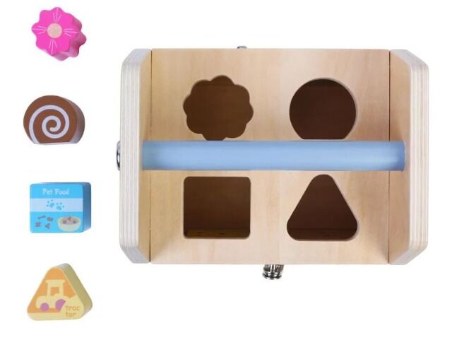 Wooden Activity Cube House with Locks