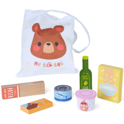 Wooden Play Food with Bag 