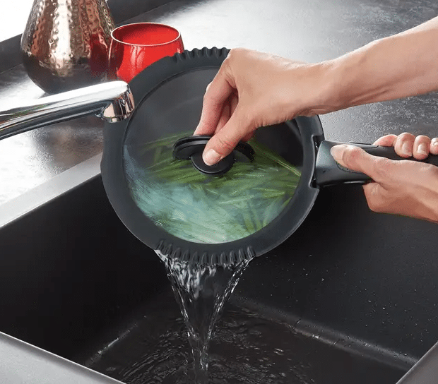 Tefal Glasdeckel 20 cm mit Abtropfrand – Hitzebeständig & Spülmaschinenfest – A-Ware