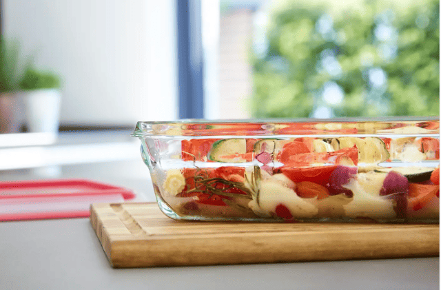 Tefal Glasdose Rund 0,9 L – Rote Silikondichtung – Luftdicht & Spülmaschinenfest – A-Ware