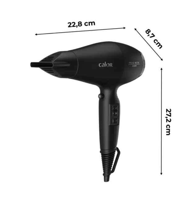 Calor Compact Pro+ Haartrockner – 2100 W – Ionic Technologie & AC-Motor – A-Ware