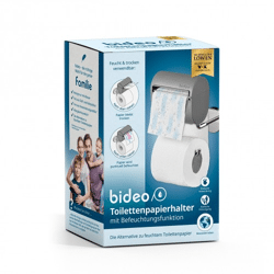 bideo Toilettenpapierhalter mit Befeuchtungsfunktion - grau 