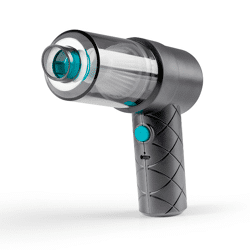 CLEANmaxx Akku-Handstaubsauger 3,7V Grau/Blau – 6-teilig – Kabellos 