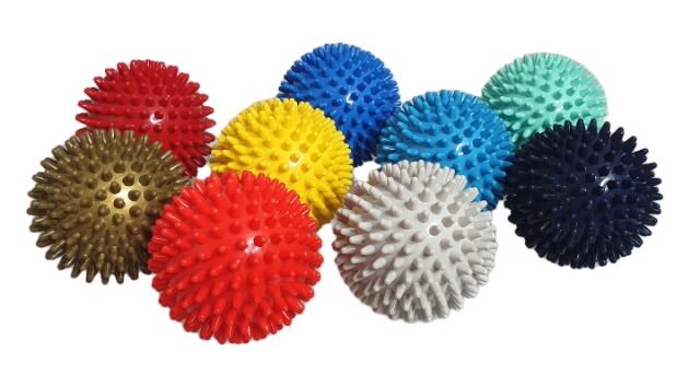 Mixed massage balls, assorted colors in a display 20 pcs