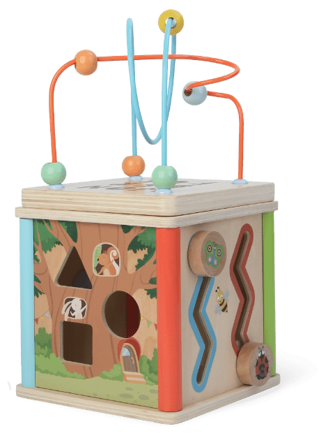 Wooden Activity Cube 15cm