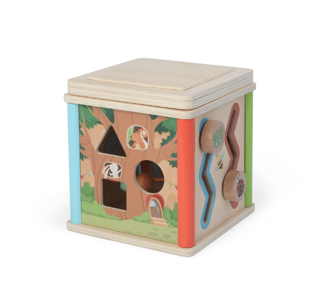 Wooden Activity Cube 15cm