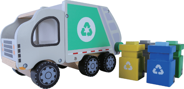 Wooden recycling truck
