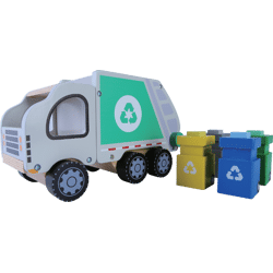 Wooden recycling truck